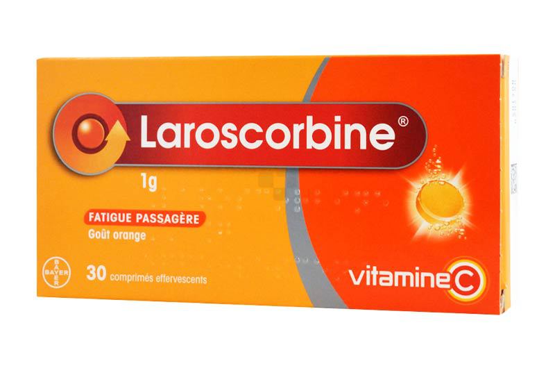 Vitamine C effervescente 1000 mg 30 unités - fatigue passagère - Laroscorbine